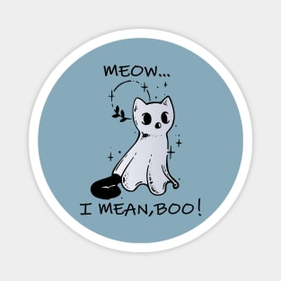 meow i mean boo kawaii cat ghost Magnet